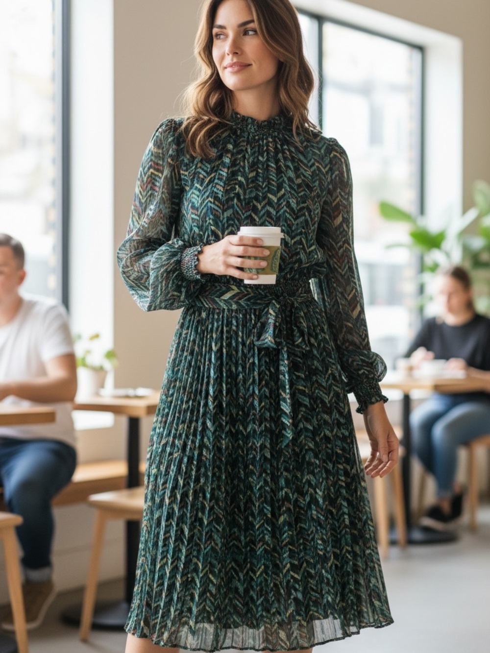Sezane Silk Justine Maxi Dress Size 40/US 8 Belted Midi